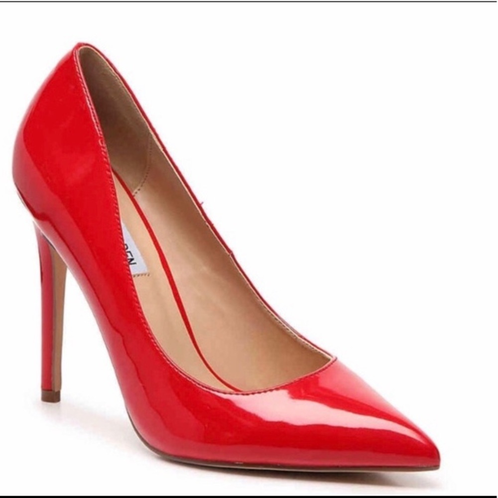 Steve Madden red patent leather orkid heel